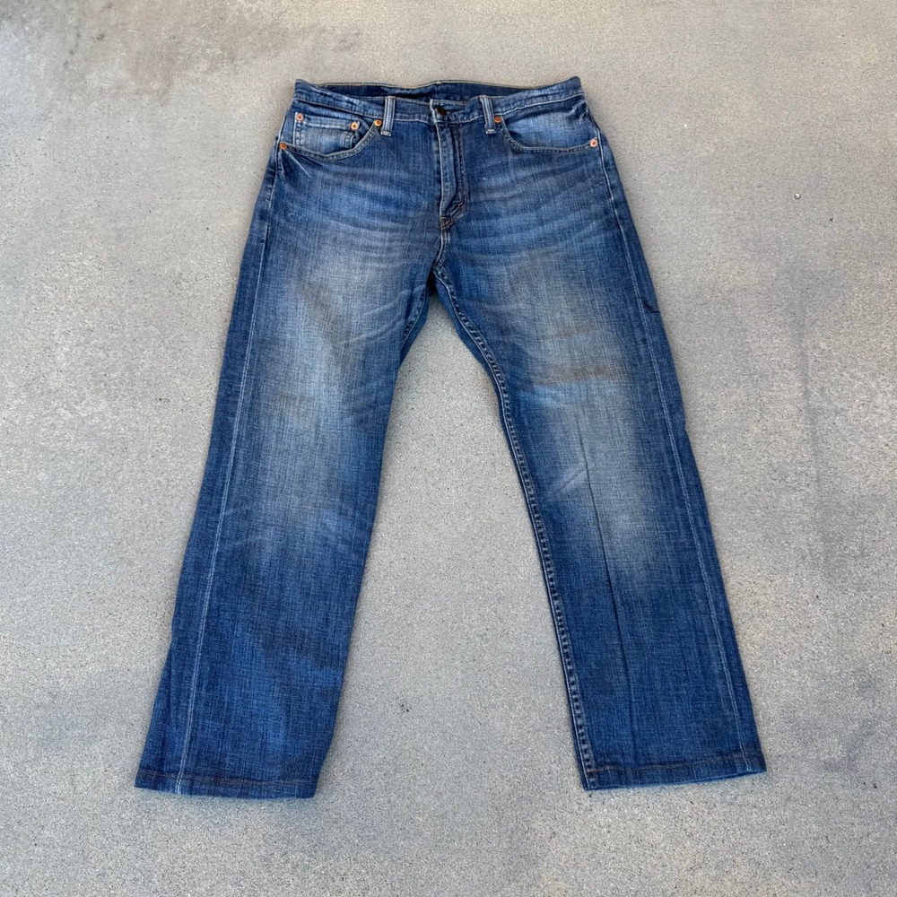 Levi's 505 Regular Fit‎ Mens Jeans Blue Straight Leg Denim Pants 32x30